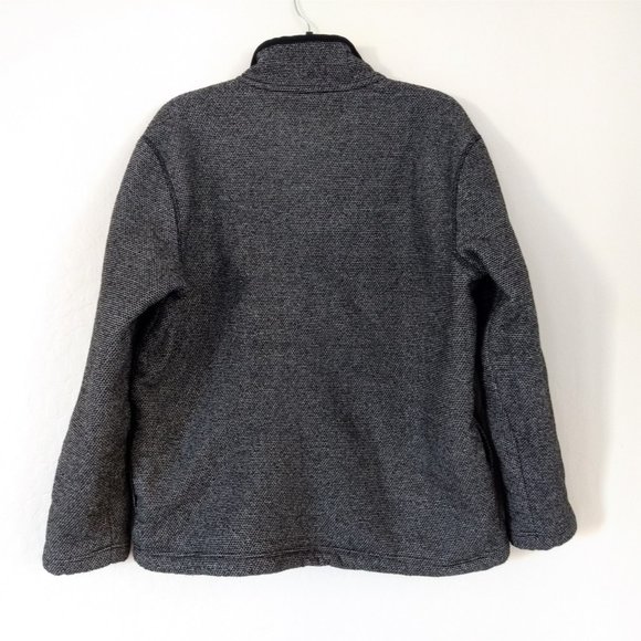 ORVIS Pullover Men's L Gray Sweater 1/4 Zip Pockets Sherpa Lining Mock Neck - Picture 4 of 15